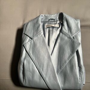 Dana Buchman Women's Silver Leather Jacket